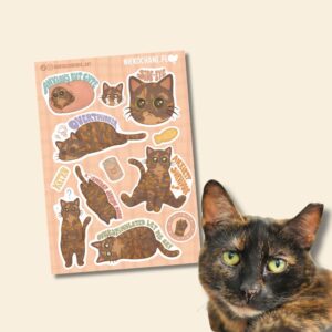 ANXIOUS CATS CLUB: KICIA SZYLKRETKA arkusz naklejek