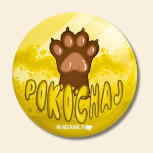 POKOCHAJ przypinka od @swaggoosenka - żółty