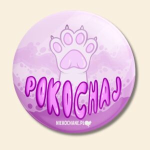 POKOCHAJ przypinka od @swaggoosenka - różowy