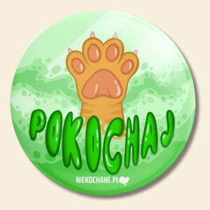 POKOCHAJ przypinka od @swaggoosenka - zielony