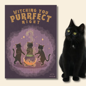 WITCHING YOU PURRFECT NIGHT plakat