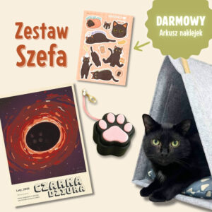 Zestaw Szefa - czarne kotki na szczęście